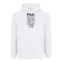 White pilates because punching people is frowned upon t shirt Heavyweight Hoodie - linhVisuals