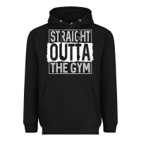 Black straight outta the gym Heavyweight Hoodie - linhVisuals
