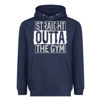 Navy straight outta the gym Heavyweight Hoodie - linhVisuals