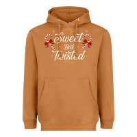 Meerkat sweet but twisted candy cane christmas humor funny and cute gifts for Heavyweight Hoodie - linhVisuals