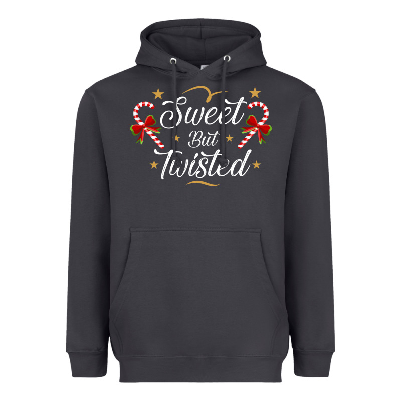 Sweet But Twisted Candy Cane Christmas Humor Funny And Cute Gifts For Heavyweight Hoodie by linhVisuals | Teevron