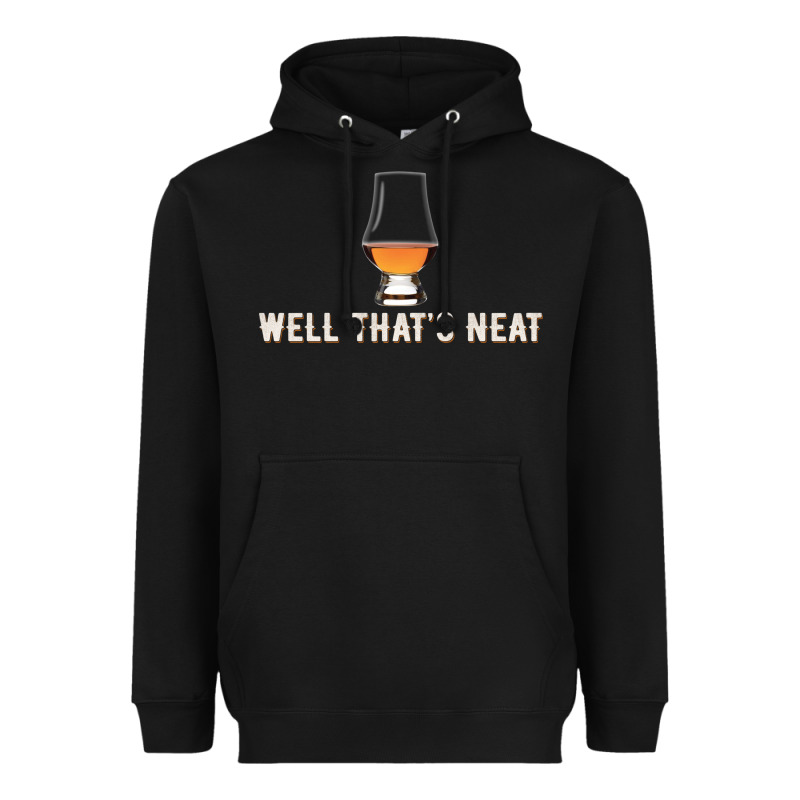 That's Neat Whiskey Funny Saying Heavyweight Hoodie by linhVisuals | Teevron