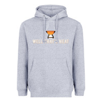 Heather Grey that's neat whiskey funny saying Heavyweight Hoodie - linhVisuals