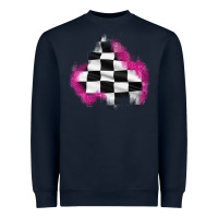 Navy race flag glitter patch Heavyweight Sweatshirt - AdoDesignShop