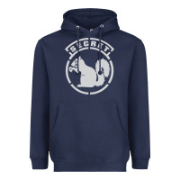 Navy Secret Squirrel Heavyweight Hoodie - linhVisuals