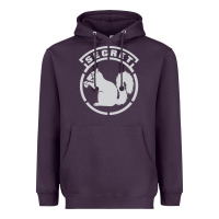 Plum Secret Squirrel Heavyweight Hoodie - linhVisuals