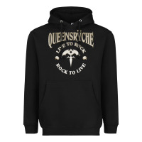 Black ‘Qüëënsrÿche Live To ock Heavyweight Hoodie - linhVisuals