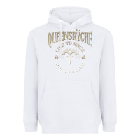 White ‘Qüëënsrÿche Live To ock Heavyweight Hoodie - linhVisuals