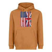 Meerkat united states with united kingdom flag mix us and uk union jack Heavyweight Hoodie - linhVisuals