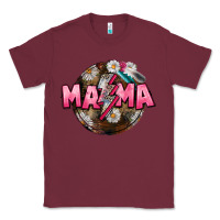 Burgundy Mama lightning bolt Mother's Day Classic Tee - CowGirlArtShop