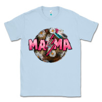 Dusty Blue Mama lightning bolt Mother's Day Classic Tee - CowGirlArtShop