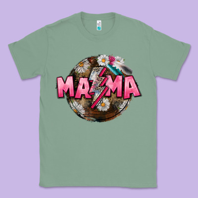 Mama Lightning Bolt Mother's Day Classic Tee Designed By Cowgirlartshop