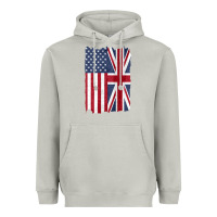 Moon Dust united states with united kingdom flag mix us and uk union jack Heavyweight Hoodie - linhVisuals