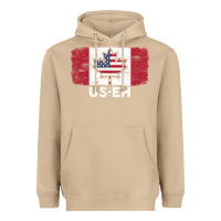 Mushroom us eh american canadian flag canada day leaf with usa flag inside Heavyweight Hoodie - linhVisuals