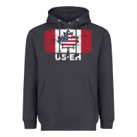 Smoke us eh american canadian flag canada day leaf with usa flag inside Heavyweight Hoodie - linhVisuals