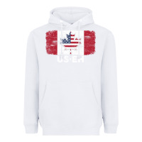 White us eh american canadian flag canada day leaf with usa flag inside Heavyweight Hoodie - linhVisuals