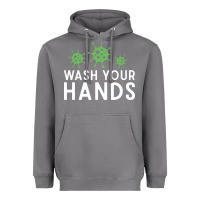 Storm wash your hands green germs graphic Heavyweight Hoodie - linhVisuals