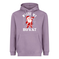 Lavender where my ho's at funny santa christmas pun naughty xmas humor gift Heavyweight Hoodie - linhVisuals