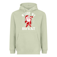 Matcha where my ho's at funny santa christmas pun naughty xmas humor gift Heavyweight Hoodie - linhVisuals