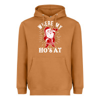 Meerkat where my ho's at funny santa christmas pun naughty xmas humor gift Heavyweight Hoodie - linhVisuals