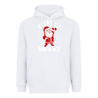 White where my ho's at funny santa christmas pun naughty xmas humor gift Heavyweight Hoodie - linhVisuals