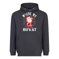 Smoke where my ho's at funny santa christmas pun naughty xmas humor gift Heavyweight Hoodie - linhVisuals