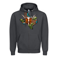 Smoke longhorn texas map Zipper Hoodie - AdoDesignShop