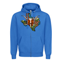 True Royal longhorn texas map Zipper Hoodie - AdoDesignShop