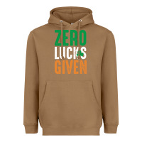 Toasted Coconut zero lucks given funny st patricks day joke quote lucky shamrock irela Heavyweight Hoodie - linhVisuals