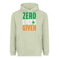 Matcha zero lucks given funny st patricks day joke quote lucky shamrock irela Heavyweight Hoodie - linhVisuals