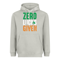 Moon Dust zero lucks given funny st patricks day joke quote lucky shamrock irela Heavyweight Hoodie - linhVisuals