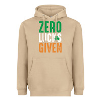 Mushroom zero lucks given funny st patricks day joke quote lucky shamrock irela Heavyweight Hoodie - linhVisuals