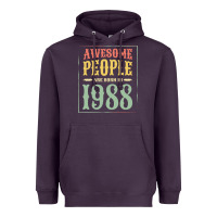 Plum vintage 1988 awesome people are born in 1988 31st birthday gift for me Heavyweight Hoodie - linhVisuals