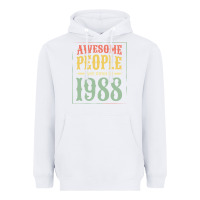 White vintage 1988 awesome people are born in 1988 31st birthday gift for me Heavyweight Hoodie - linhVisuals