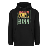 Black vintage 1988 awesome people are born in 1988 31st birthday gift for me Heavyweight Hoodie - linhVisuals