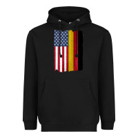 Black united states with germany flag mix us and german country flags Heavyweight Hoodie - linhVisuals