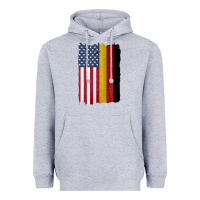 Heather Grey united states with germany flag mix us and german country flags Heavyweight Hoodie - linhVisuals