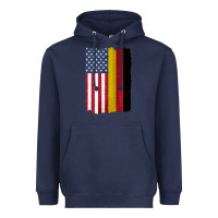 Navy united states with germany flag mix us and german country flags Heavyweight Hoodie - linhVisuals