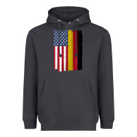 Smoke united states with germany flag mix us and german country flags Heavyweight Hoodie - linhVisuals