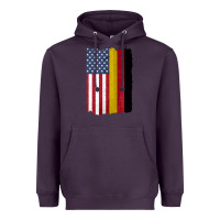 Plum united states with germany flag mix us and german country flags Heavyweight Hoodie - linhVisuals