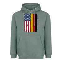 Sage united states with germany flag mix us and german country flags Heavyweight Hoodie - linhVisuals