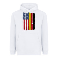 White united states with germany flag mix us and german country flags Heavyweight Hoodie - linhVisuals