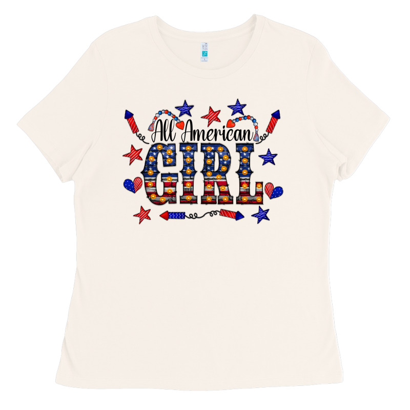 All American Girl Ladies Tee by CowCowDesign | Teevron