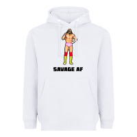 White savage af Heavyweight Hoodie - linhVisuals