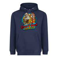 Navy chip and dale anime character Heavyweight Hoodie - linhVisuals