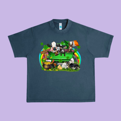 St. Patrick's Day Farm Animal Truck Urban Heavy Tee Designed By Fadigitalartstudio