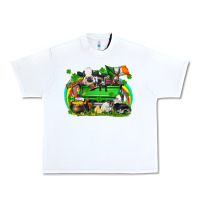 White St. Patrick's Day farm animal truck Urban Heavy Tee - FaDigitalArtStudio