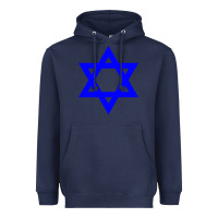 Navy star of david Heavyweight Hoodie - linhVisuals