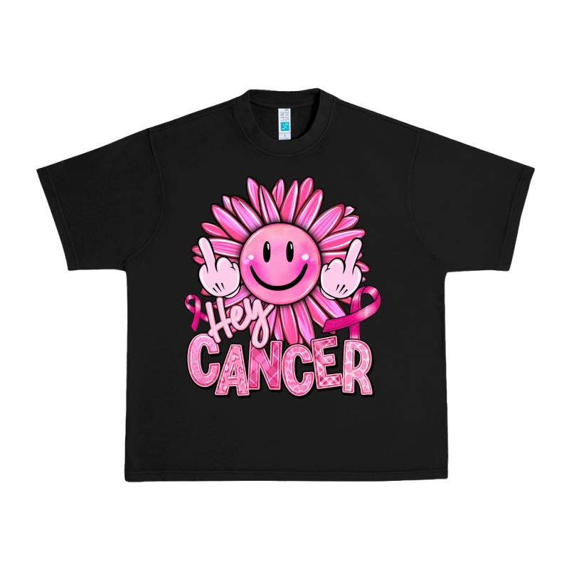 Hey Cancer Smiley Face Breast Cancer Urban Heavy Tee by RanaPortraitStore | Teevron
