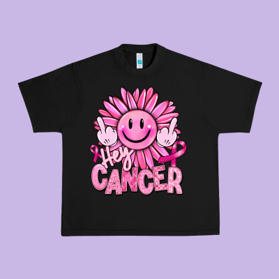 Hey Cancer Smiley Face Breast Cancer Urban Heavy Tee Designed By Ranaportraitstore